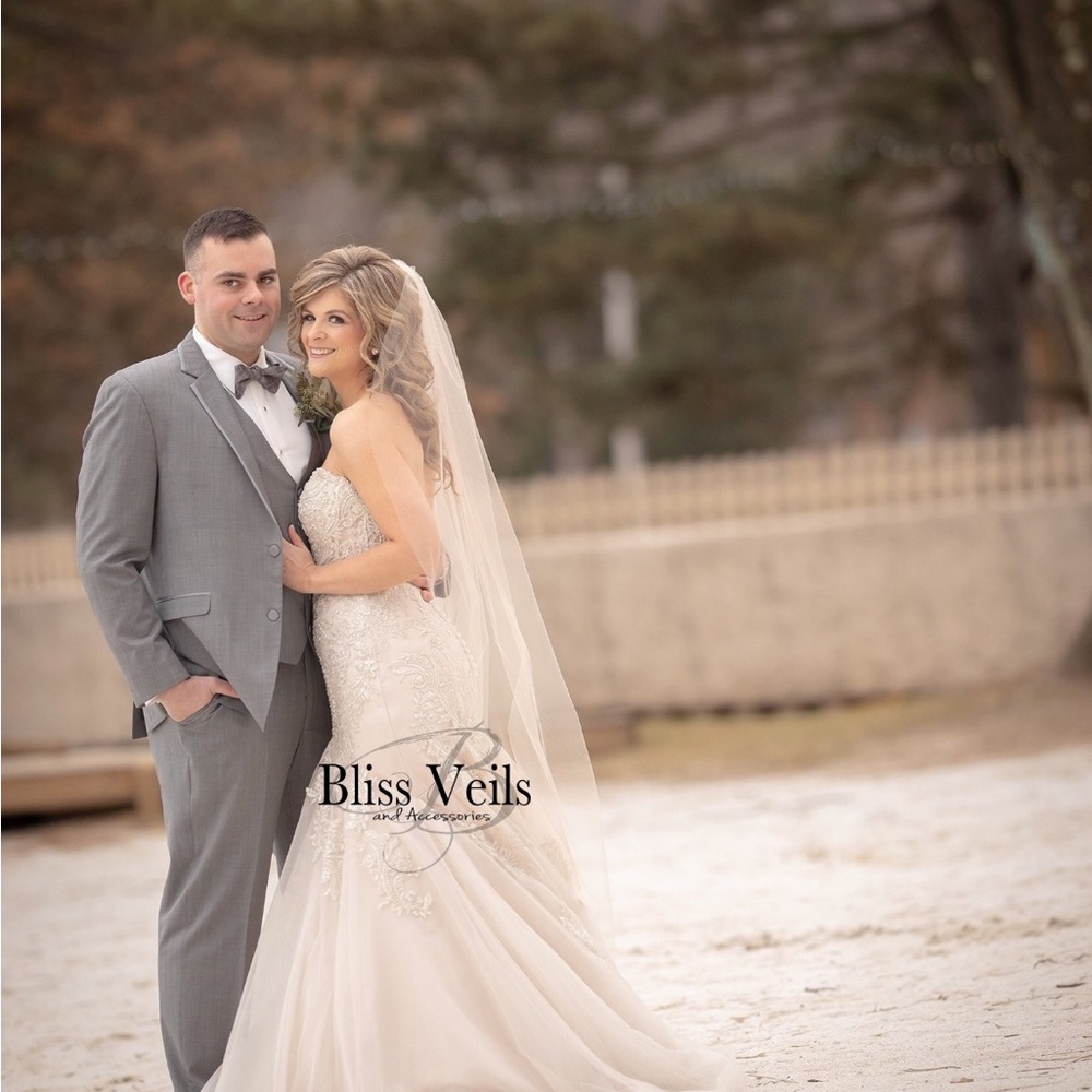 Light Beige wedding veil